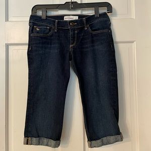 Abercrombie Kids Dark Wash Denim Capris